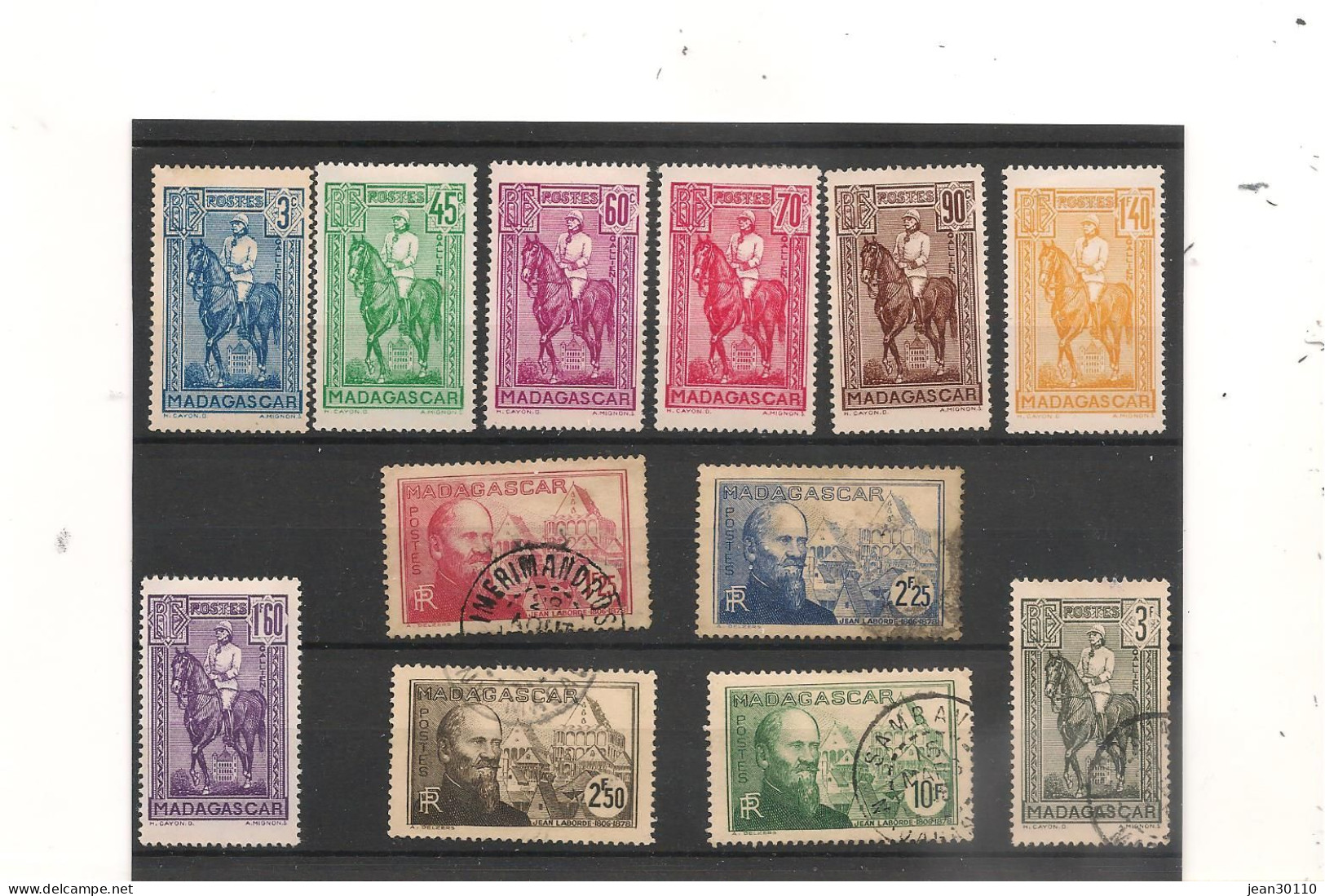 MADAGASCAR ANNÉES 1939/42 N° Y/T : 214/233 Oblitérés Ou (*) COTE: 22 € - Usati