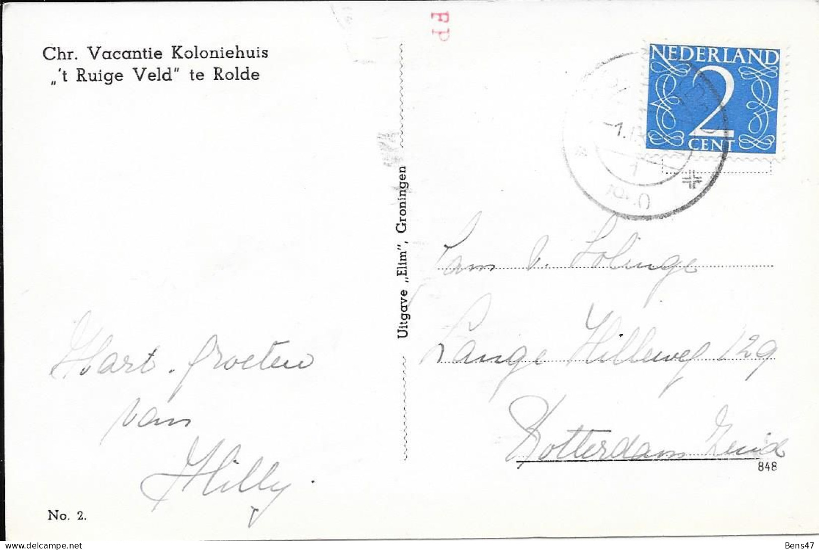 Rolde Chr. Vakantie Kolonie "'t Ruige Veld" Gelopen 1-9-1940 - Rolde