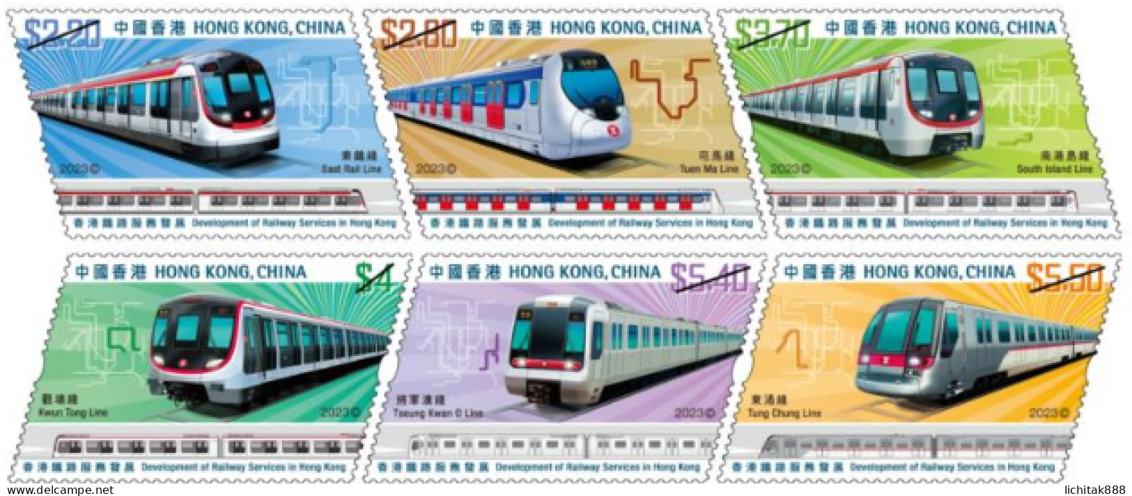 Hong Kong 2023 Development Of Railway Services In Hong Kong Stamps & MS Set  MNH - Unused Stamps