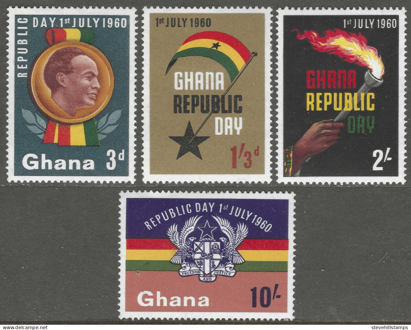 Ghana. 1960 Republic Day. MH Complete Set. SG 245-248 - Ghana (1957-...)