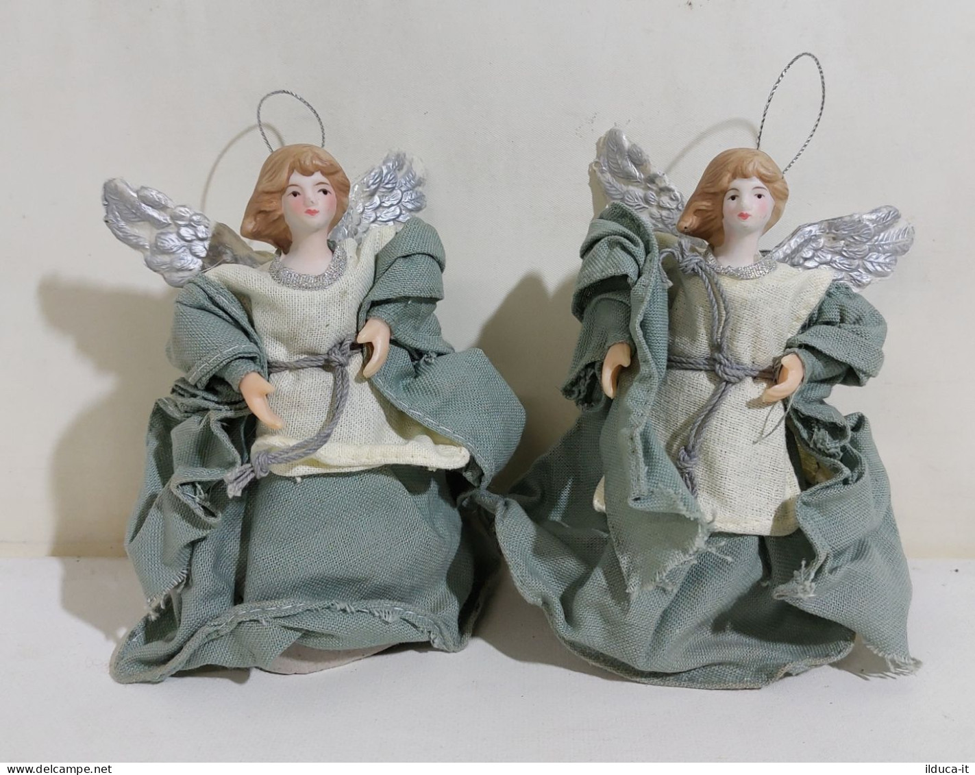 47035 Pastorello Presepe - Resina E Cartone - 2 Angeli - 12 Cm - Weihnachtskrippen