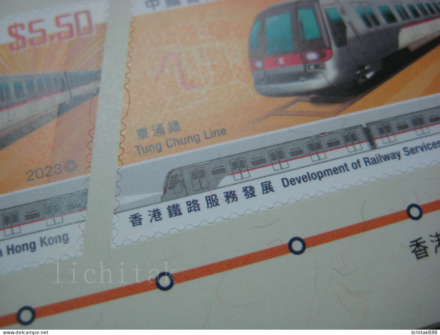 Hong Kong 2023 Development Of Railway Services In Hong Kong Self Adhesive Stamp Sheetlet (Complete Set) - Sonstige & Ohne Zuordnung