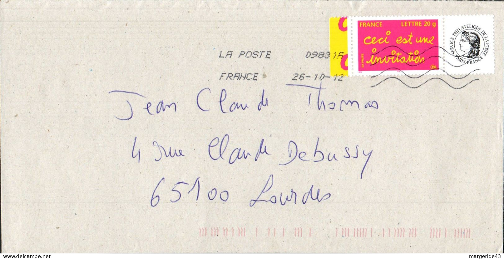 PERSONNALISE N°3760A SUR LETTRE - Brieven En Documenten