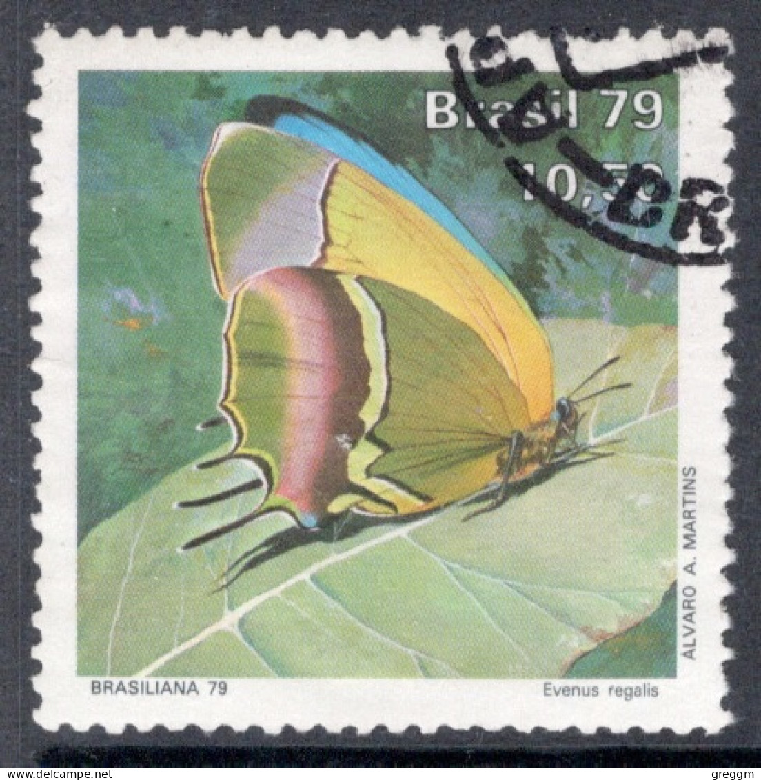 Brazil 1979 A Single Stamp International Stamp Exhibition "Brasiliana 79" - Butterflies In Fine Used - Gebraucht