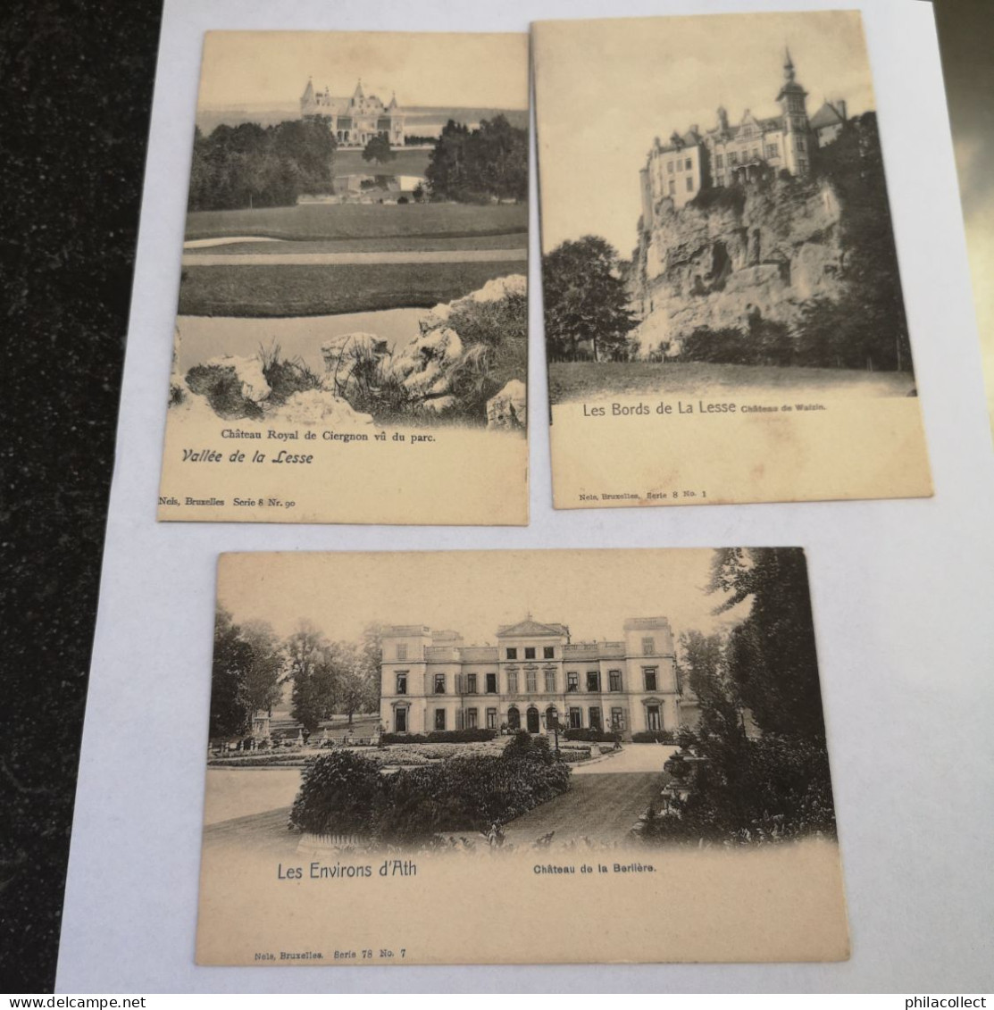 Collectie Belgie - Belgique 34 X Chateau - Kasteel Ca 1900 - Colecciones Y Lotes