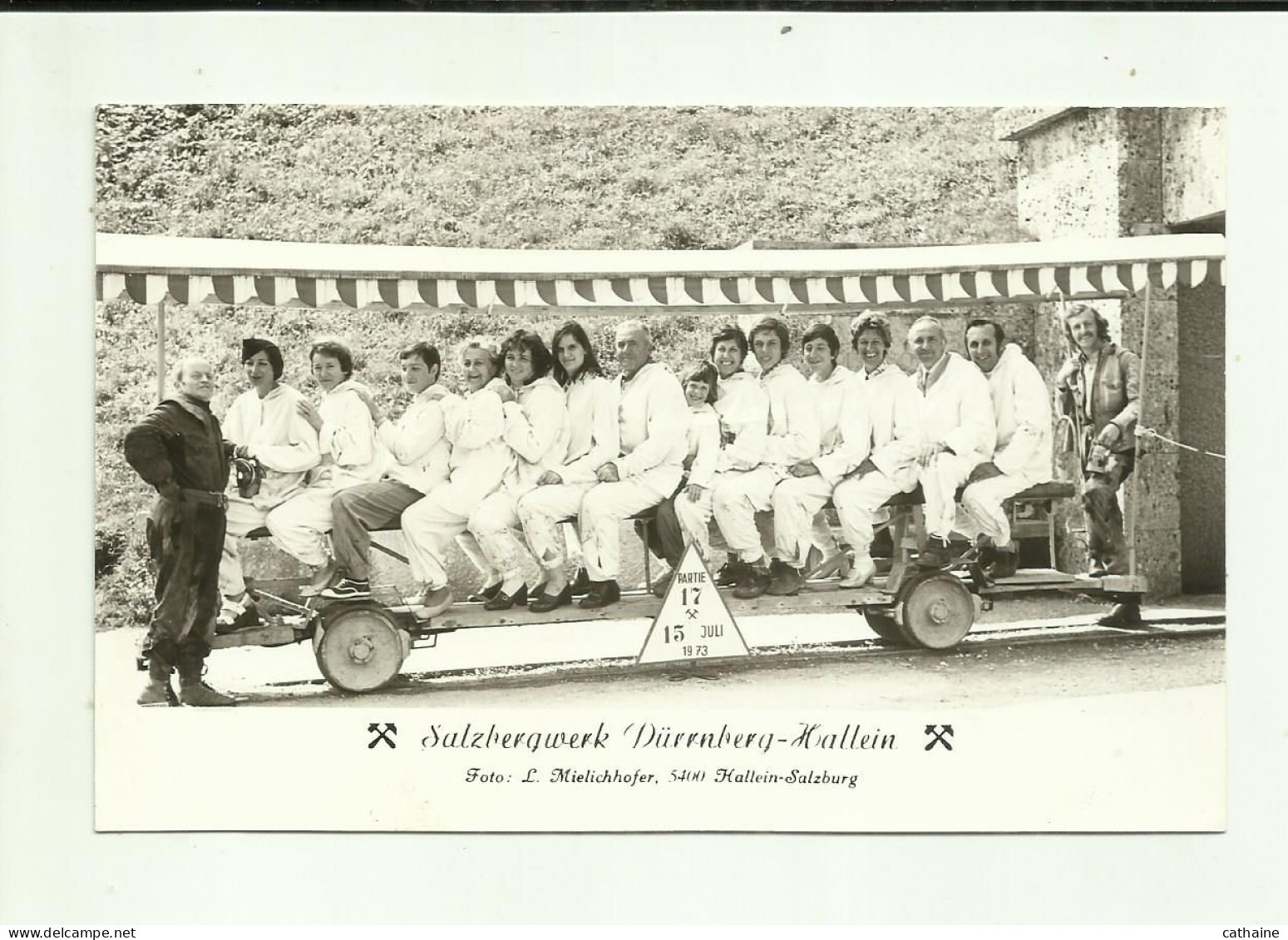 AUTRICHE . MINE DE SEL . 13 JUILLET 1973 . SALZBERGWEERK DURRNBERG  HALLIEIN . VISITE EN WAGON DE LA MINE - Mines