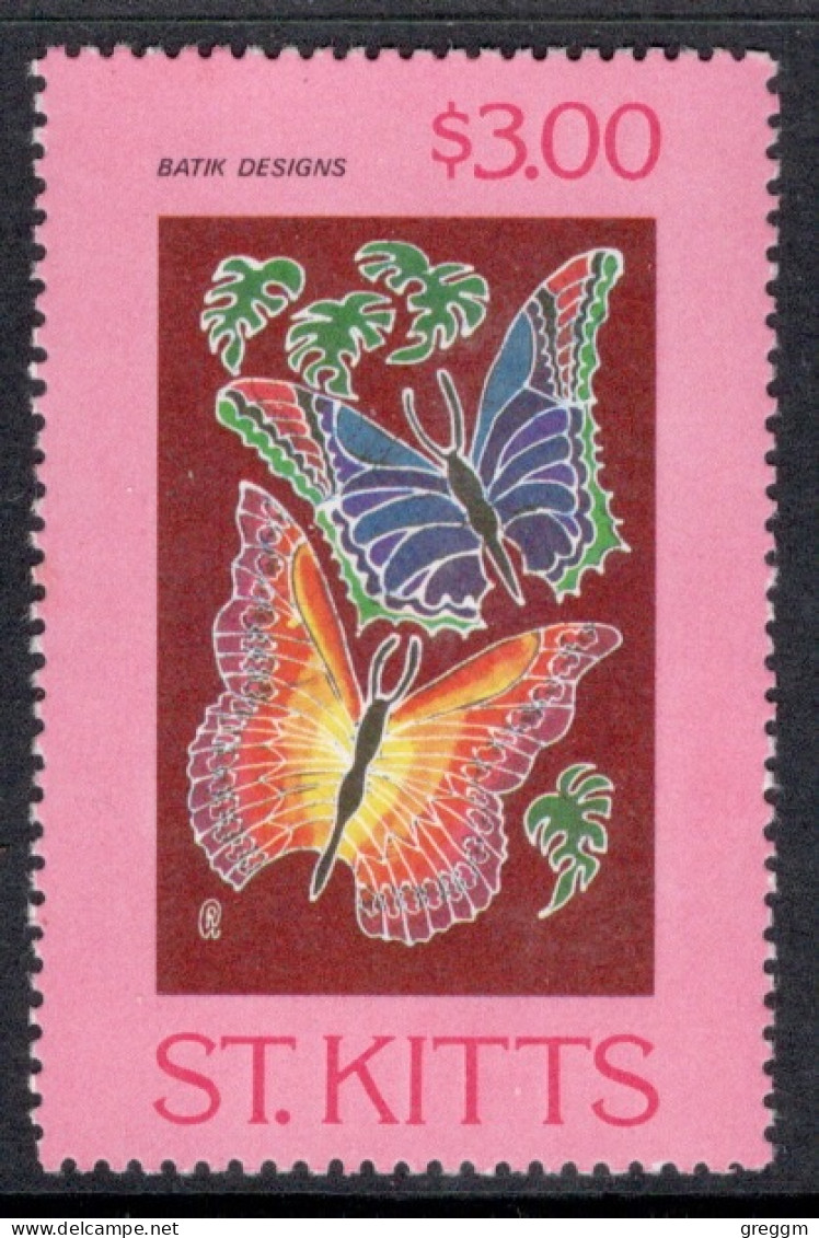 St Kitts 1974 A Single Stamp From The Set For Butterflies In Unmounted Mint - St.Christopher-Nevis-Anguilla (...-1980)