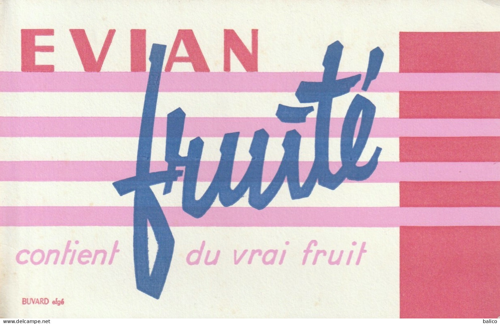 Buvard "EVIAN Fruité" - Frisdrank