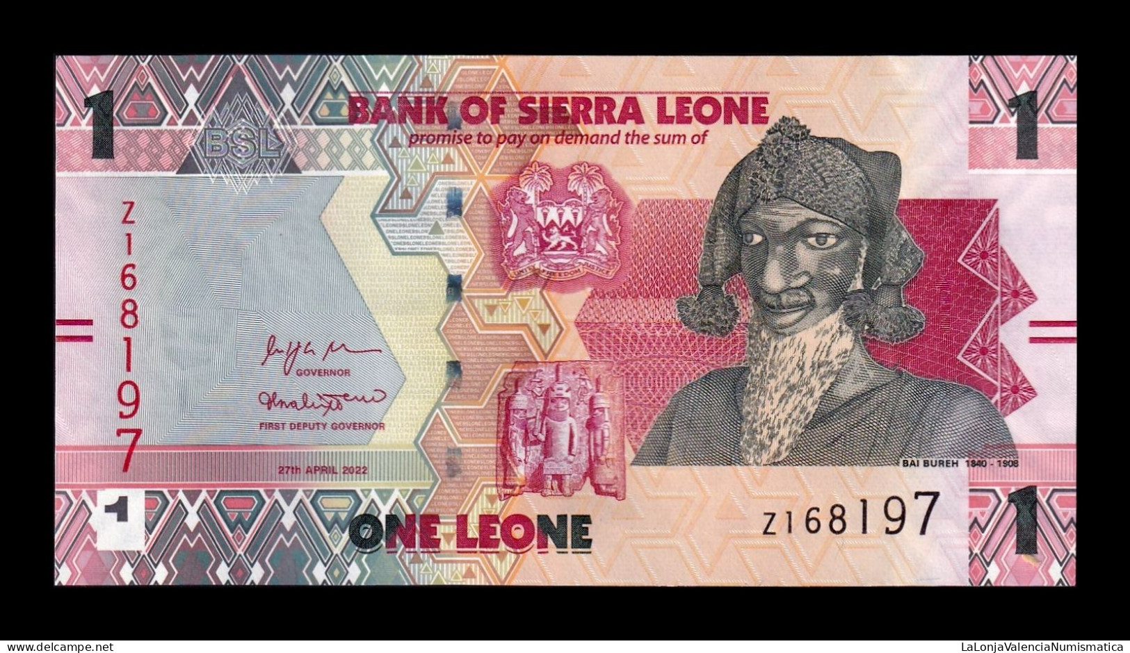 Sierra Leona Leone 1 Leone 2022 Pick 34r Replacement Z Sc Unc - Sierra Leona