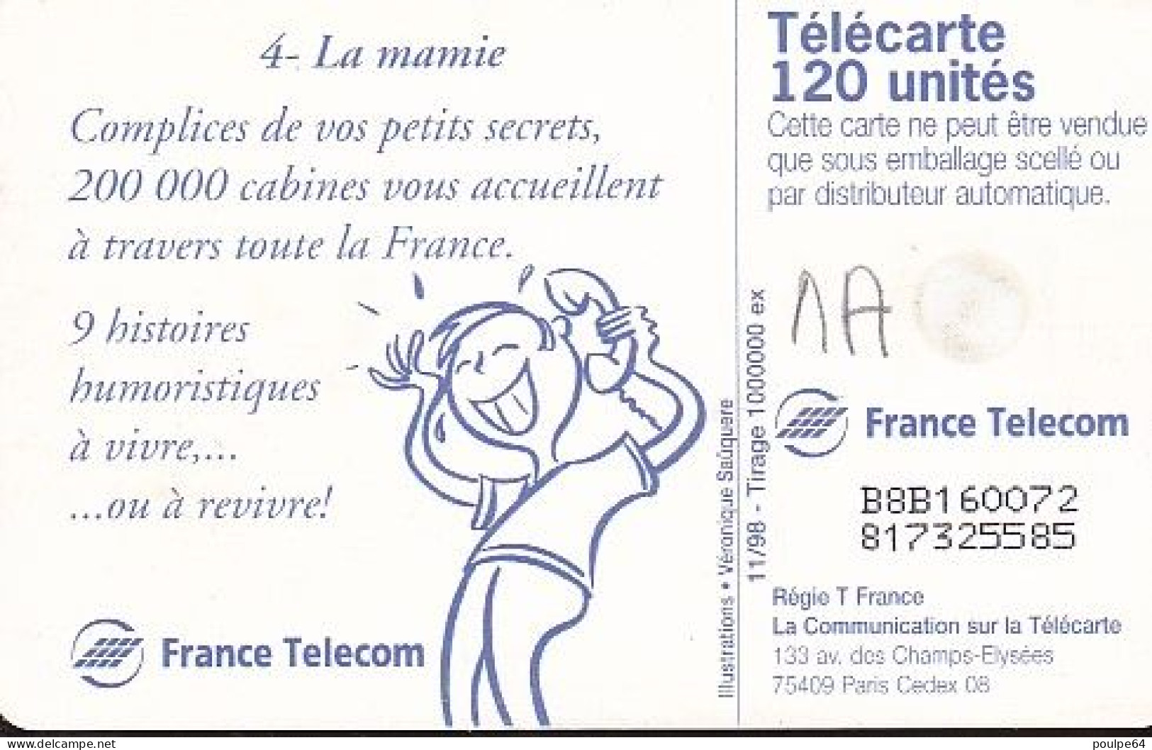 F939  12/1998 - BD - LA MAMIE - 120 GEM1A - 1998