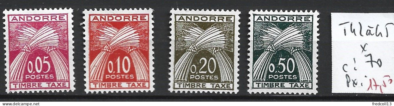 ANDORRE FRANCAIS TAXE 42 à 45 * Côte 70 € - Ungebraucht