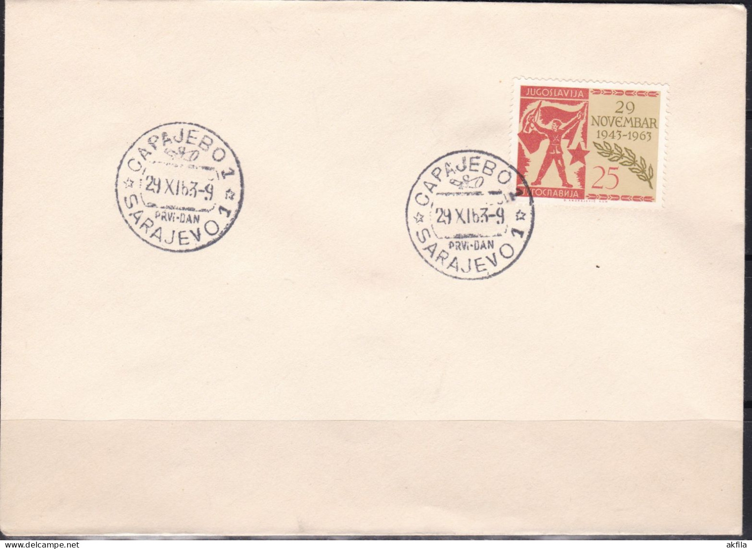 Yugoslavia 1963, 20 Years AVNOJ, FDC - FDC