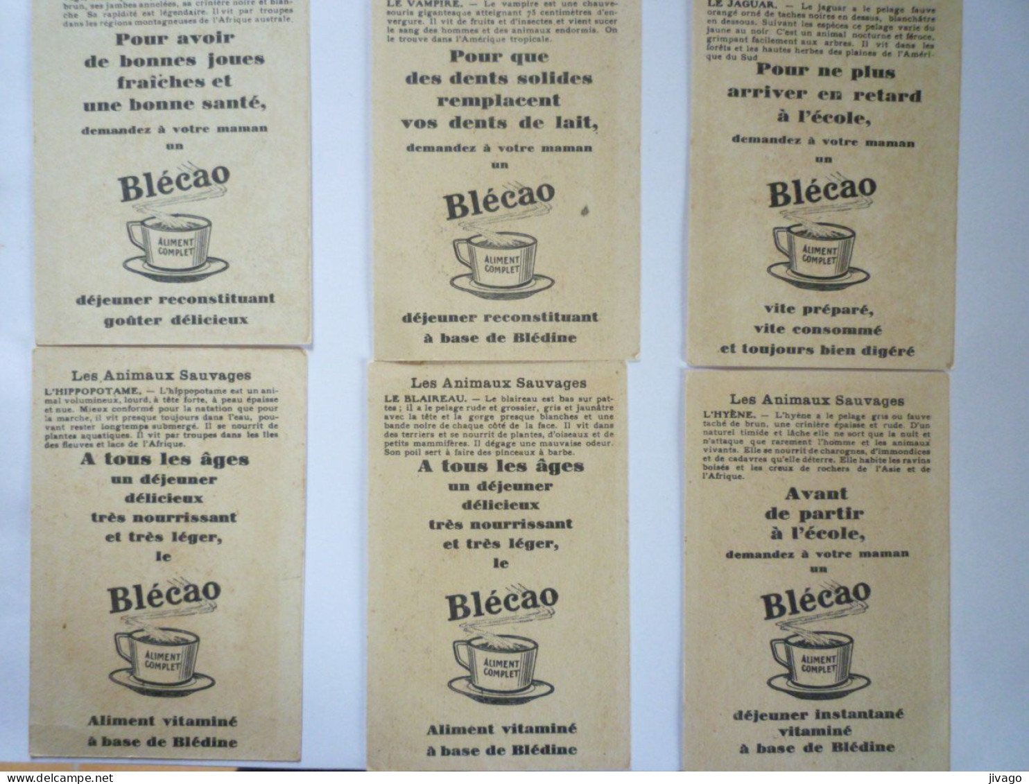 2023 - 3216  LOT De 5 IMAGES  PUB  "BLECAO"   XXX - Non Classificati