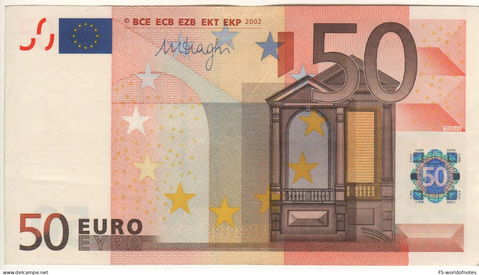 50 Euro   Z  "Belgium - Draghi     T035A5" - 50 Euro