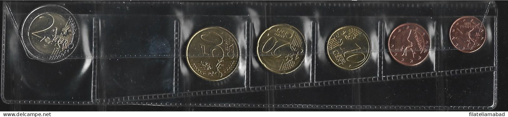 ANDORRA EUROS TODAS LAS MONEDAS DEL AÑO 2021 MENOS LA DE 1,00€ EN MUY BUEN ESTADO DE LA 0,01 TIRADA 200.000  (E.T.2021). - Andorra