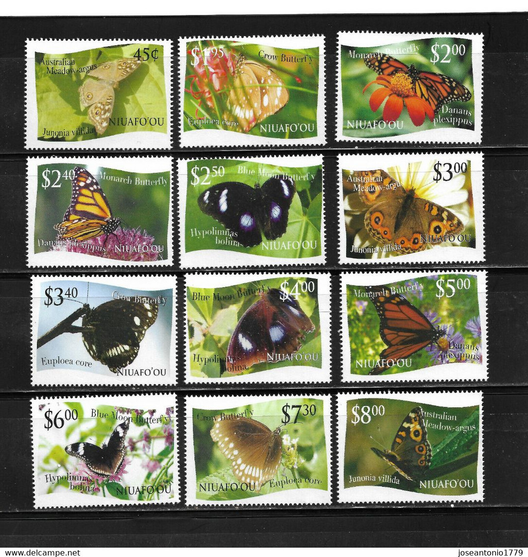 NIUAFO'OU 2012, SERIE 445/56 MARIPOSAS. MNH. - Oceania (Other)