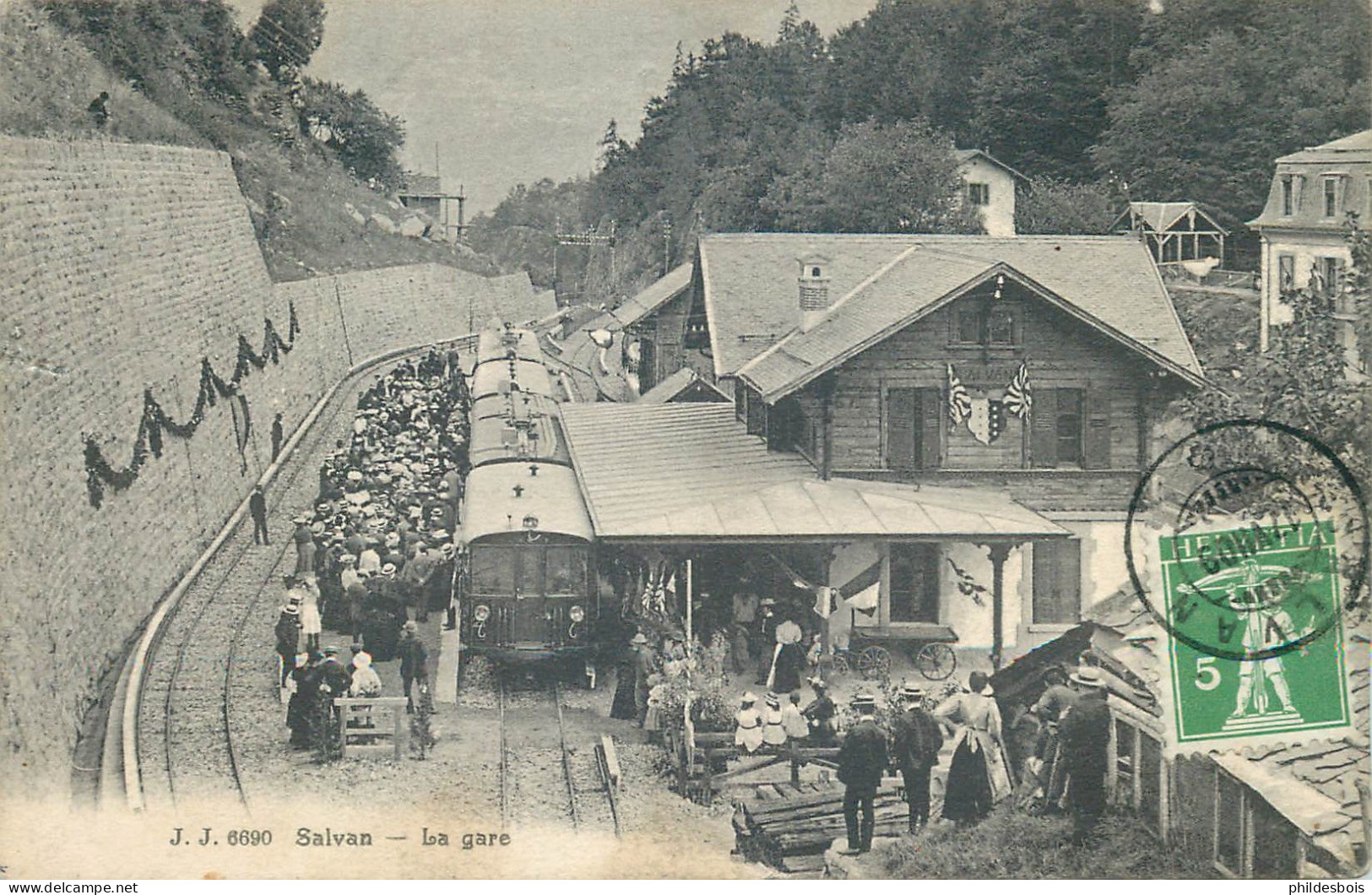 SUISSE  SALVAN  La Gare - Salvan