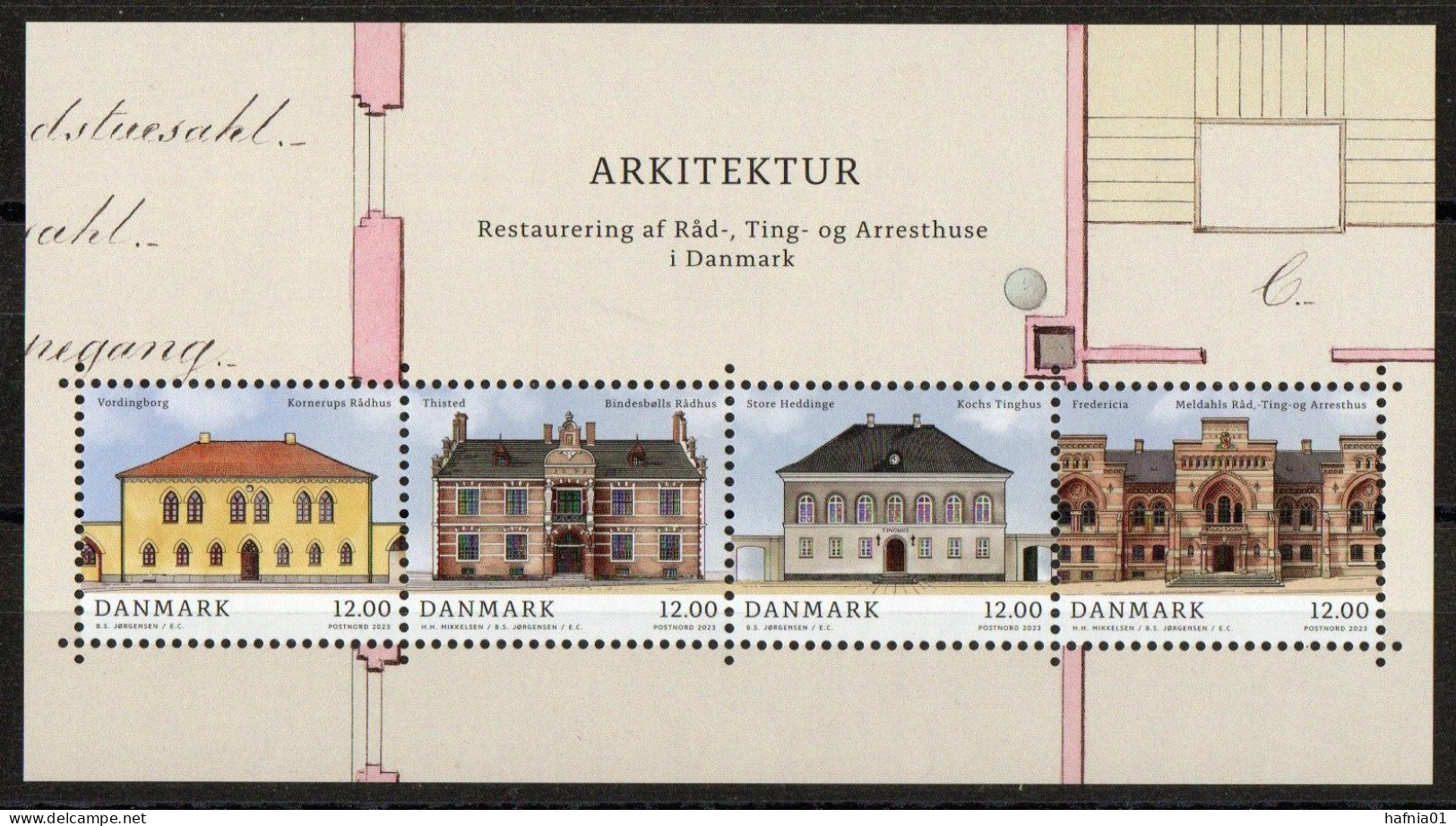 Bertil Skov Jørgensen. Denmark 2023.  Architecture. Souvenir Sheet MNH. - Blokken & Velletjes