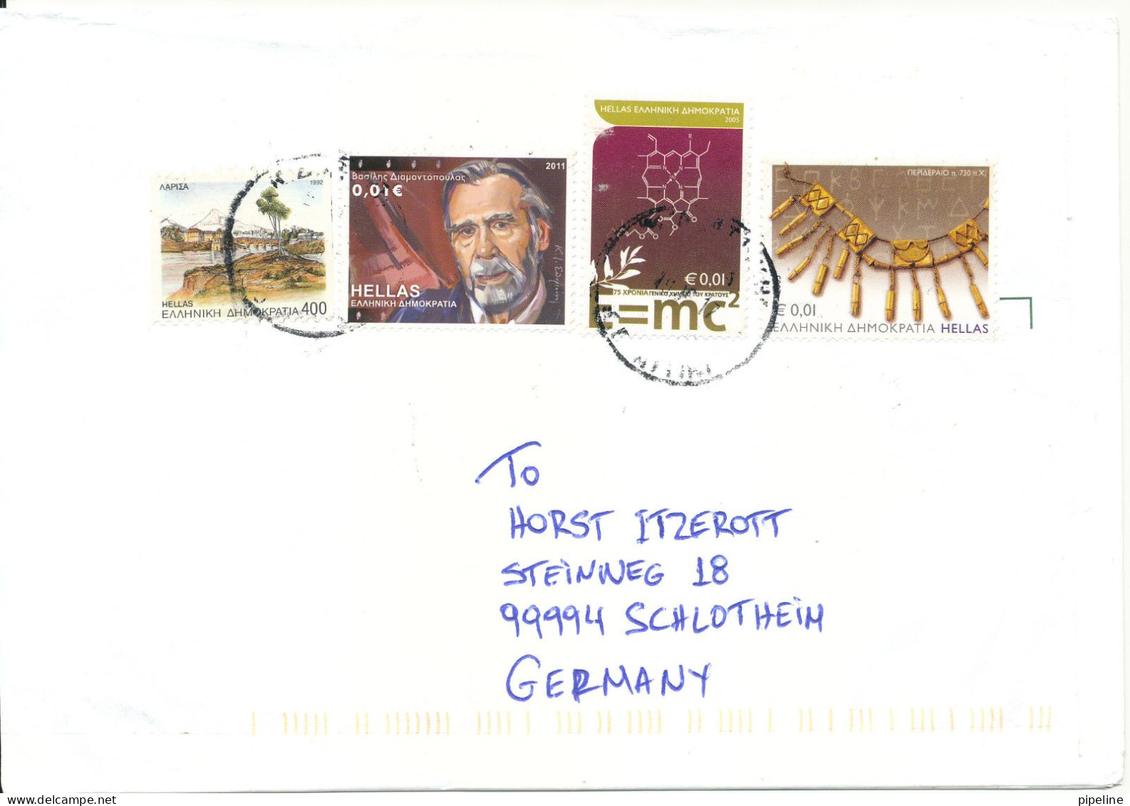 Greece Cover Sent To Germany 19-11-2017 ?? Topic Stamps - Storia Postale