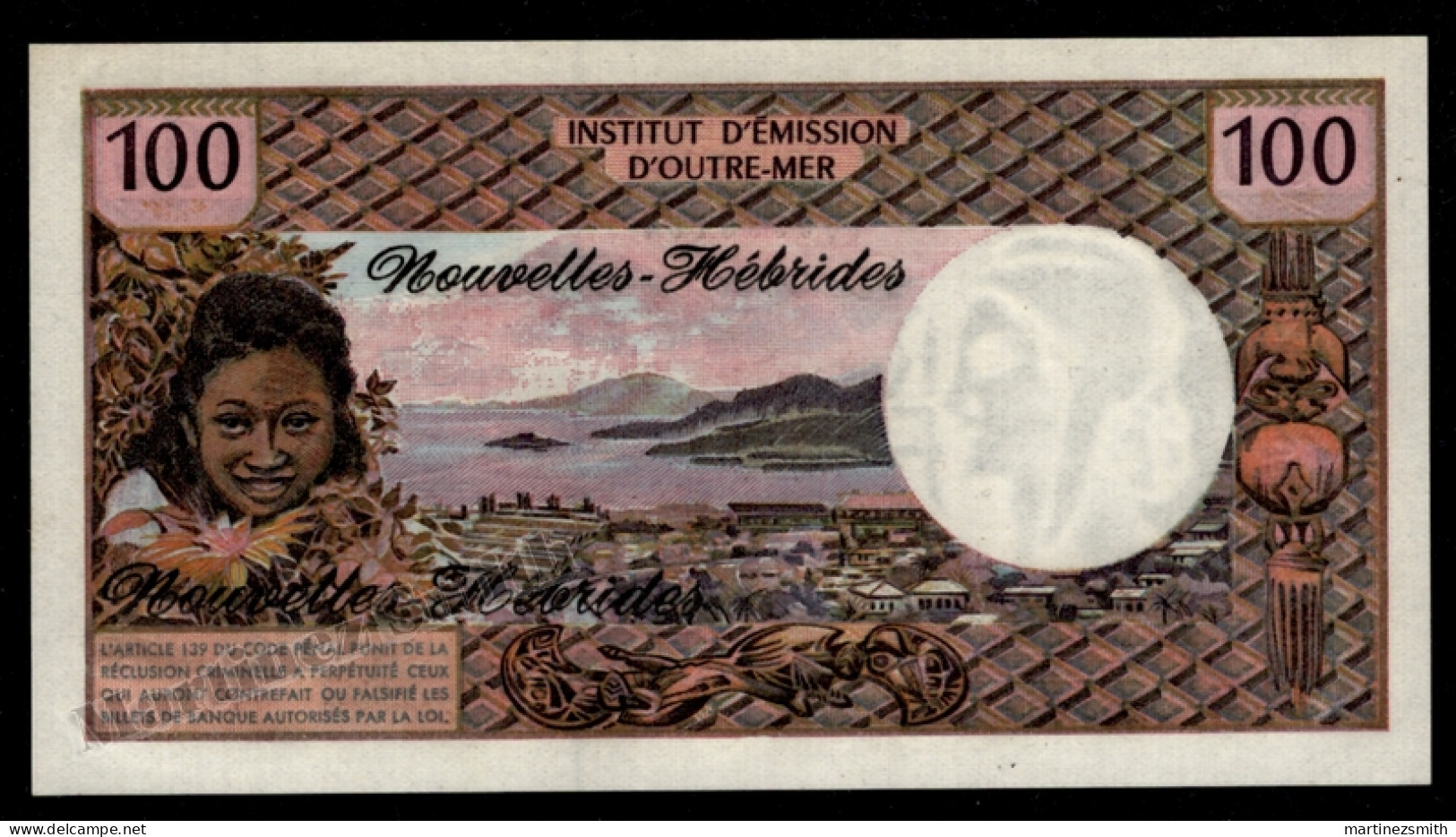 France Outre Mer New Hebrides - Nouvelles Hébrides Banknote Year 1972 Value 100 Francs Pick 18b - Condition UNC - Nueva Hebrides