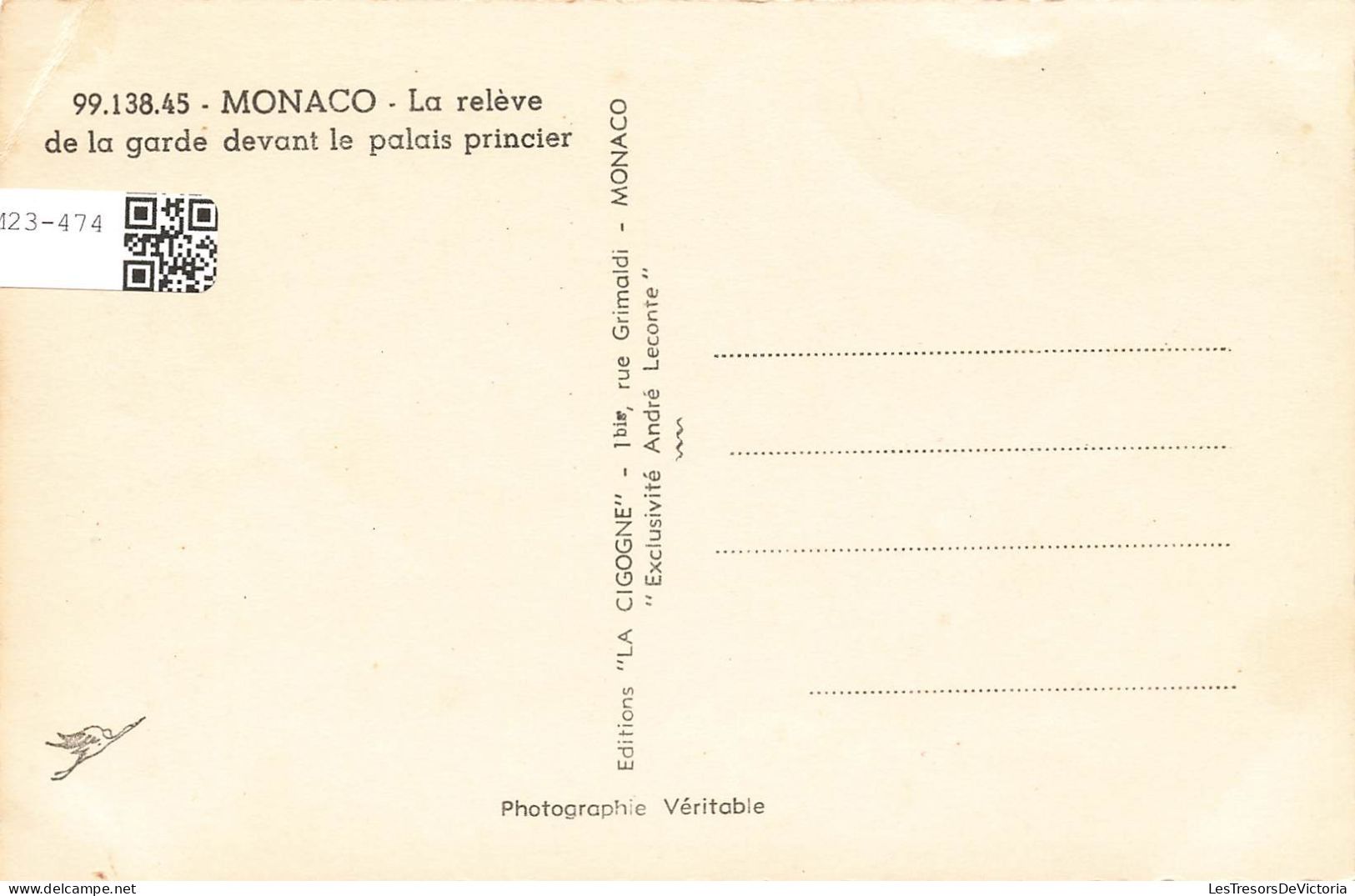 MONACO - La Relève De La Garde Devant Le Palais Princier - Colorisé - Carte Postale - Prinselijk Paleis