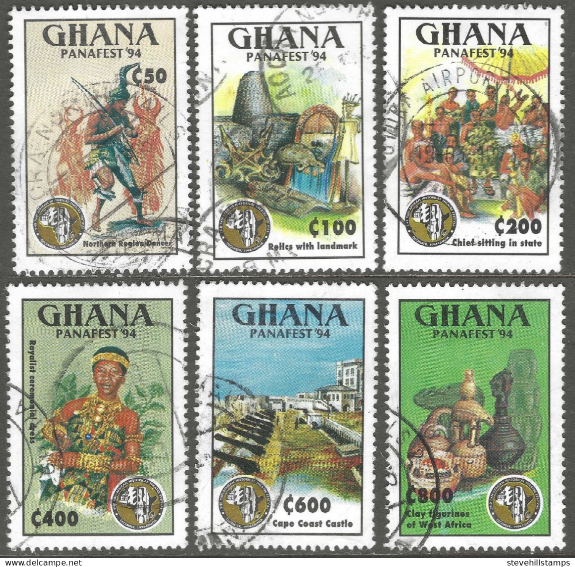 Ghana. 1994 Panafest '94. Used Complete Set. SG 2060-2065 - Ghana (1957-...)