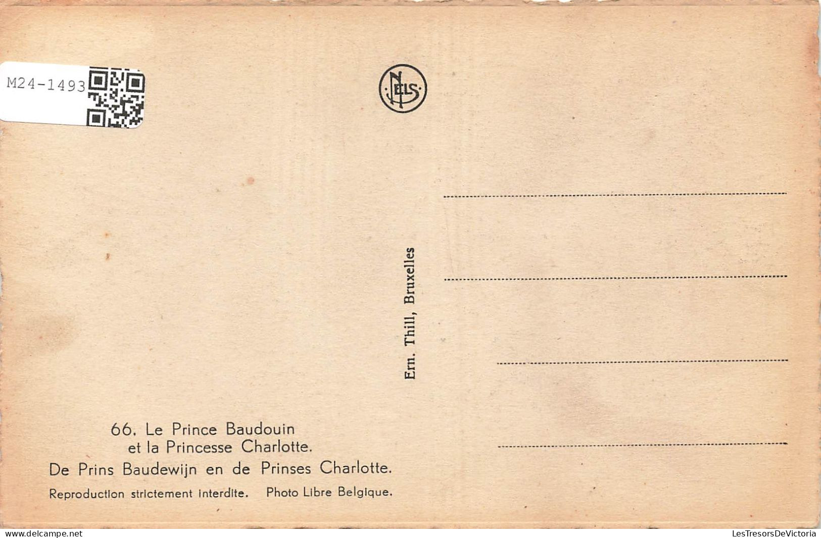 FAMILLES ROYALES - Le Prince Baudouin Et La Princesse Charlotte - Carte Postale Ancienne - Königshäuser