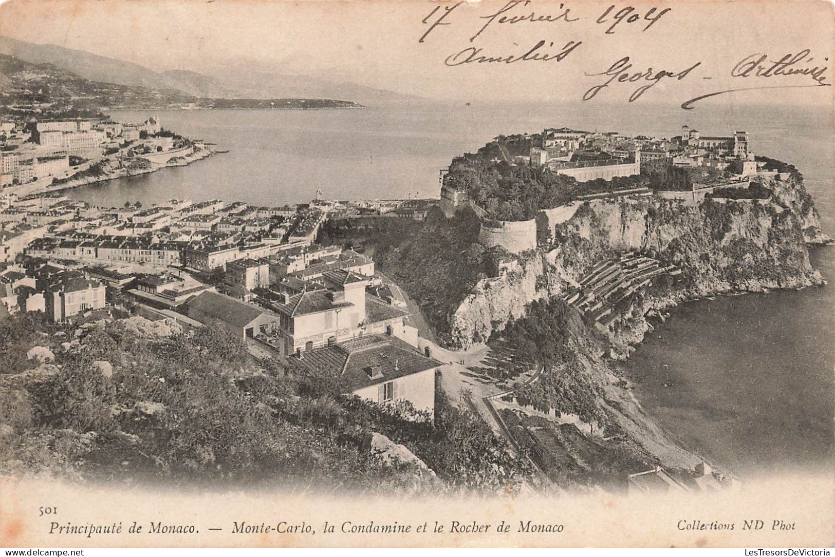 MONACO - La Principauté De Monaco - Monte Carlo, La Condamine Et Le Rocher De Monaco - Carte Postale - La Condamine