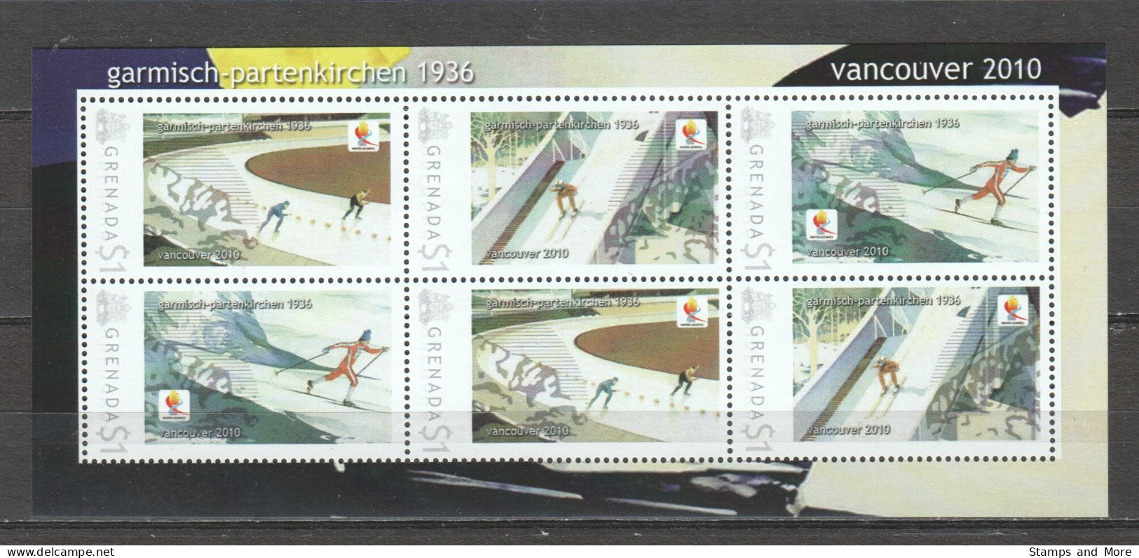 Grenada - Limited Edition Sheet 04 MNH - WINTER OLYMPICS VANCOUVER 2010 - GARMISCH-PARTENKIRCHEN 1936 - Inverno2010: Vancouver