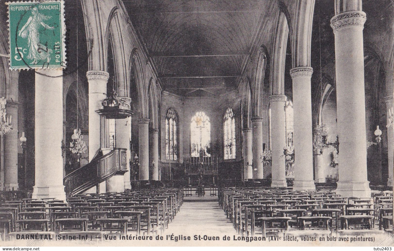 DARNETAL                                  Interieur De L Eglise De Longpont - Darnétal