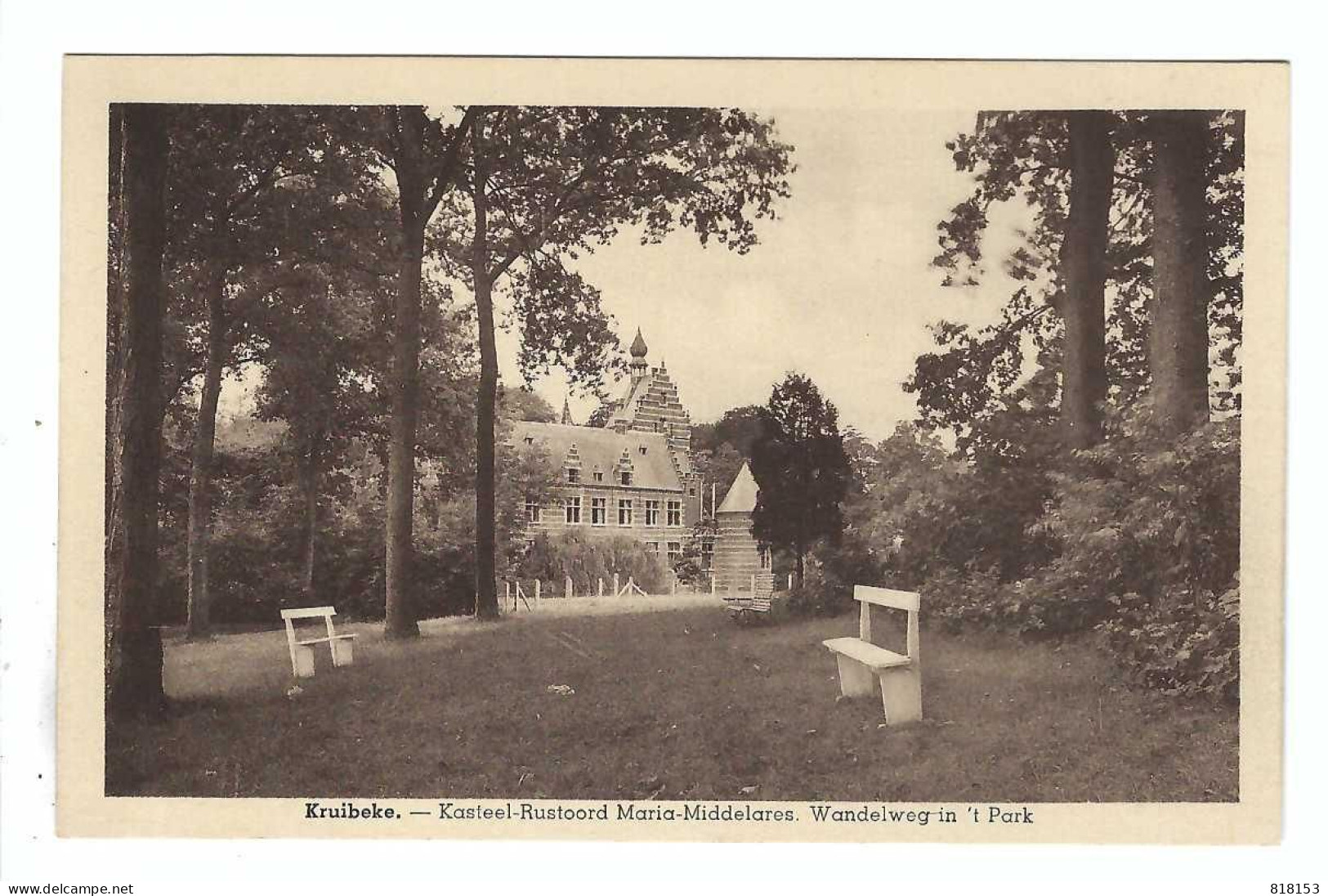 Kruibeke  -  Kasteel-Rustoord Maria Middelares.  Wandelweg In 't Park - Kruibeke