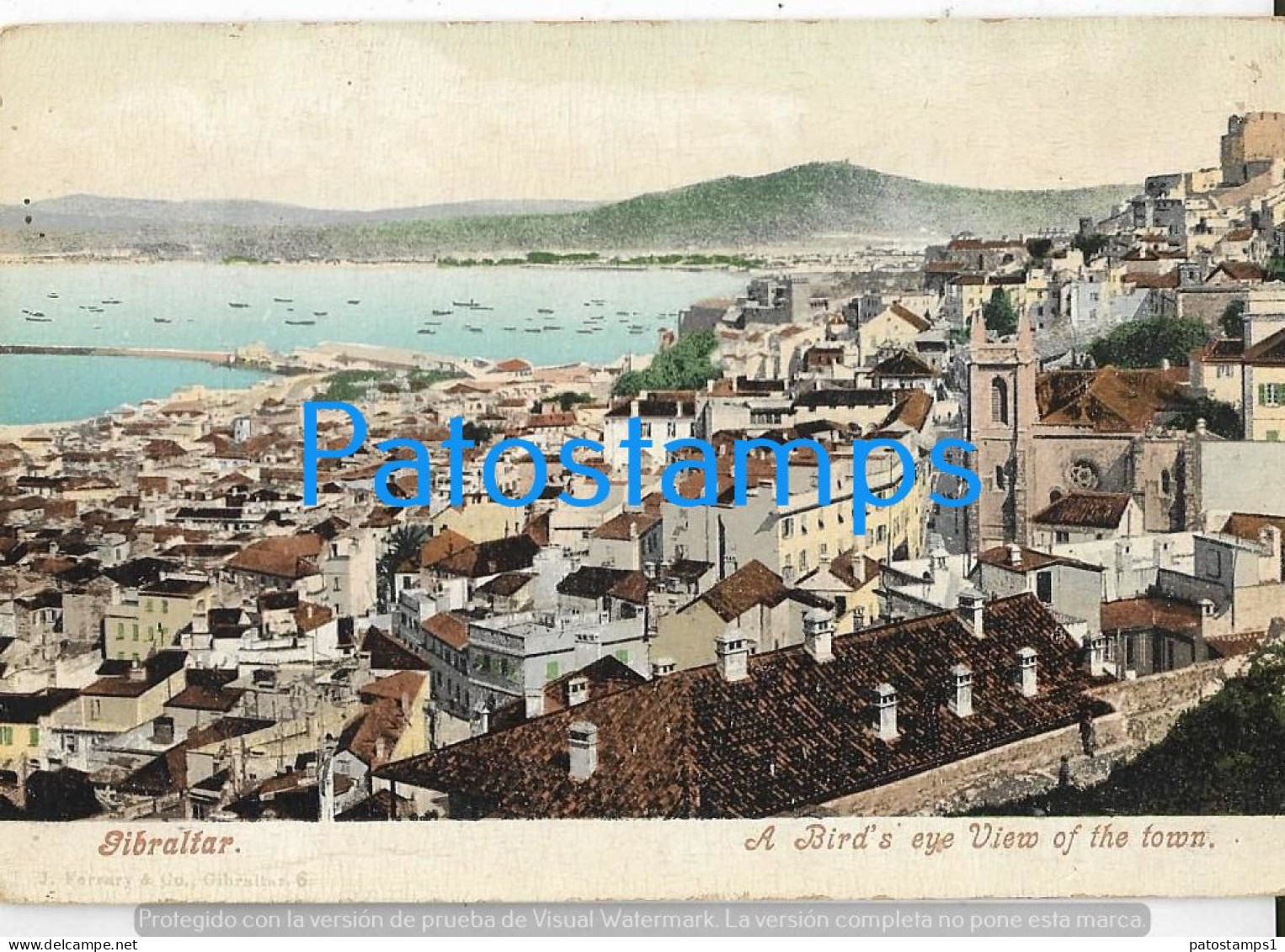 218650 GIBRALTAR VIEW GENERAL OF THE TOWN POSTAL POSTCARD - Gibraltar