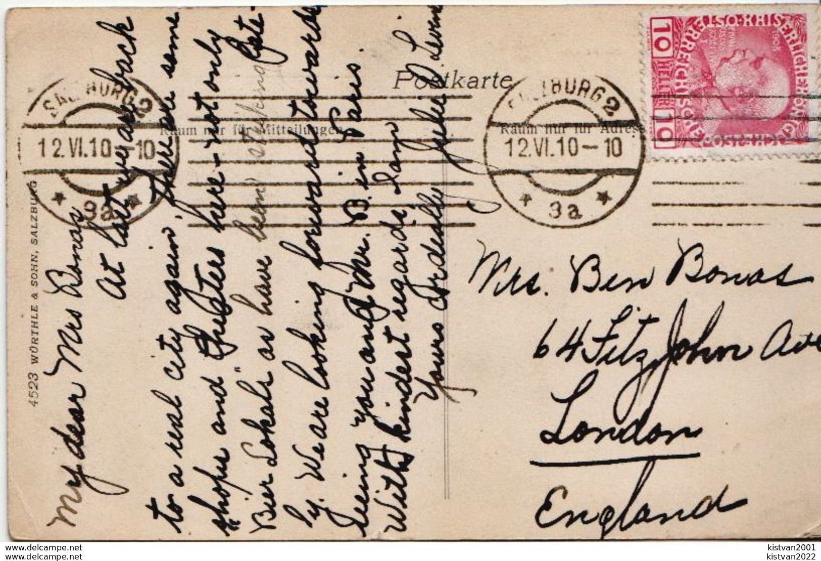 Austria Wien Used Postcard From 1910 - Museen