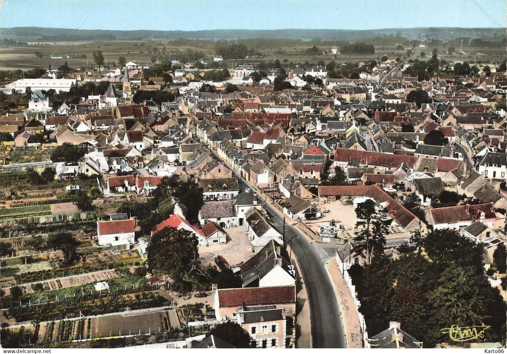 Contres * Vue Générale Aérienne Sur Le Village - Contres