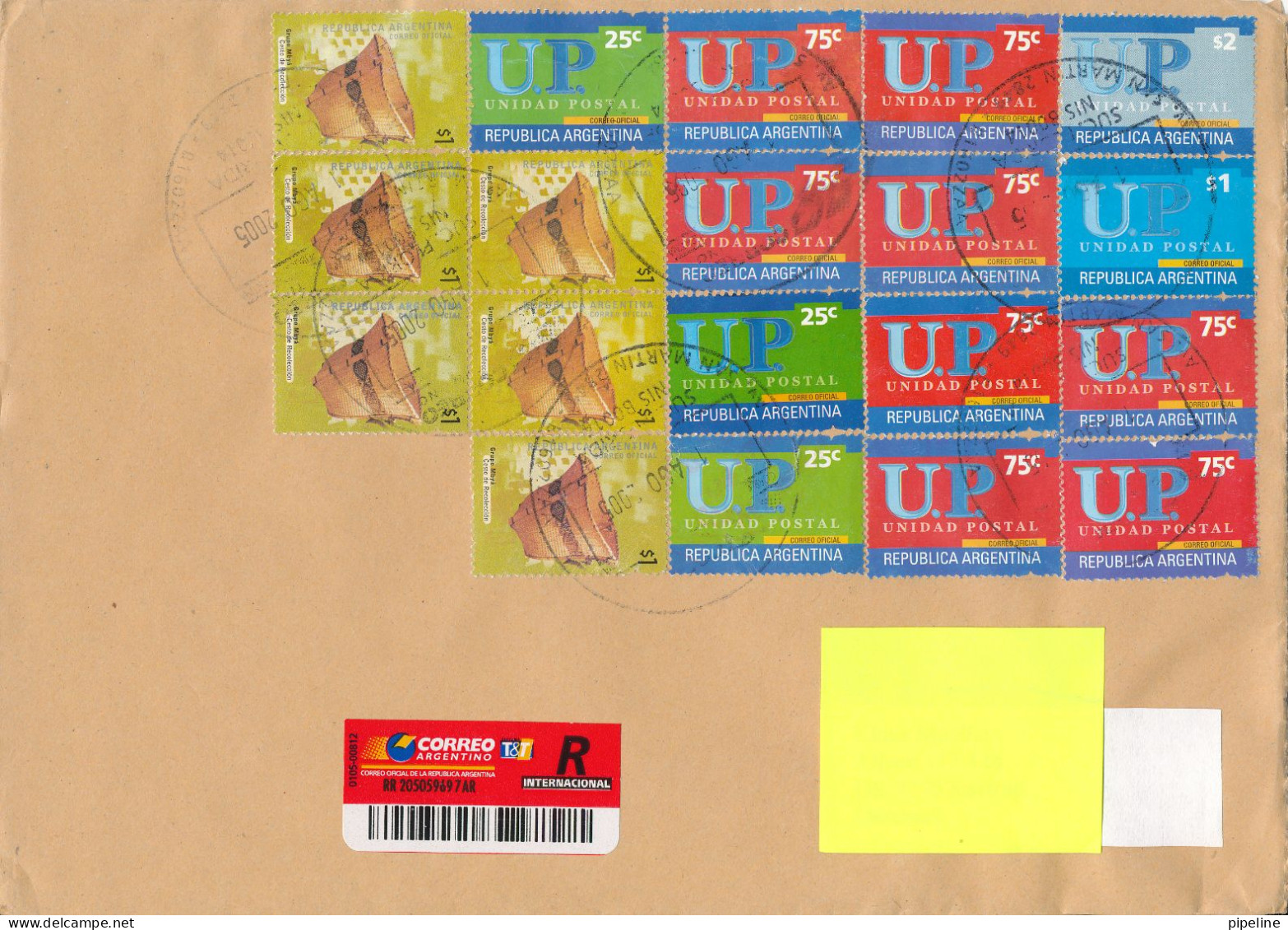 Argentina Registered Cover Sent To Denmark 1-8-2005 Topic Stamps - Lettres & Documents