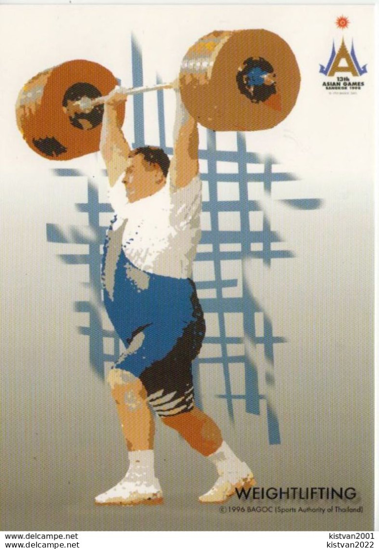 Weightlifting Mint Post Card - Gewichtheffen