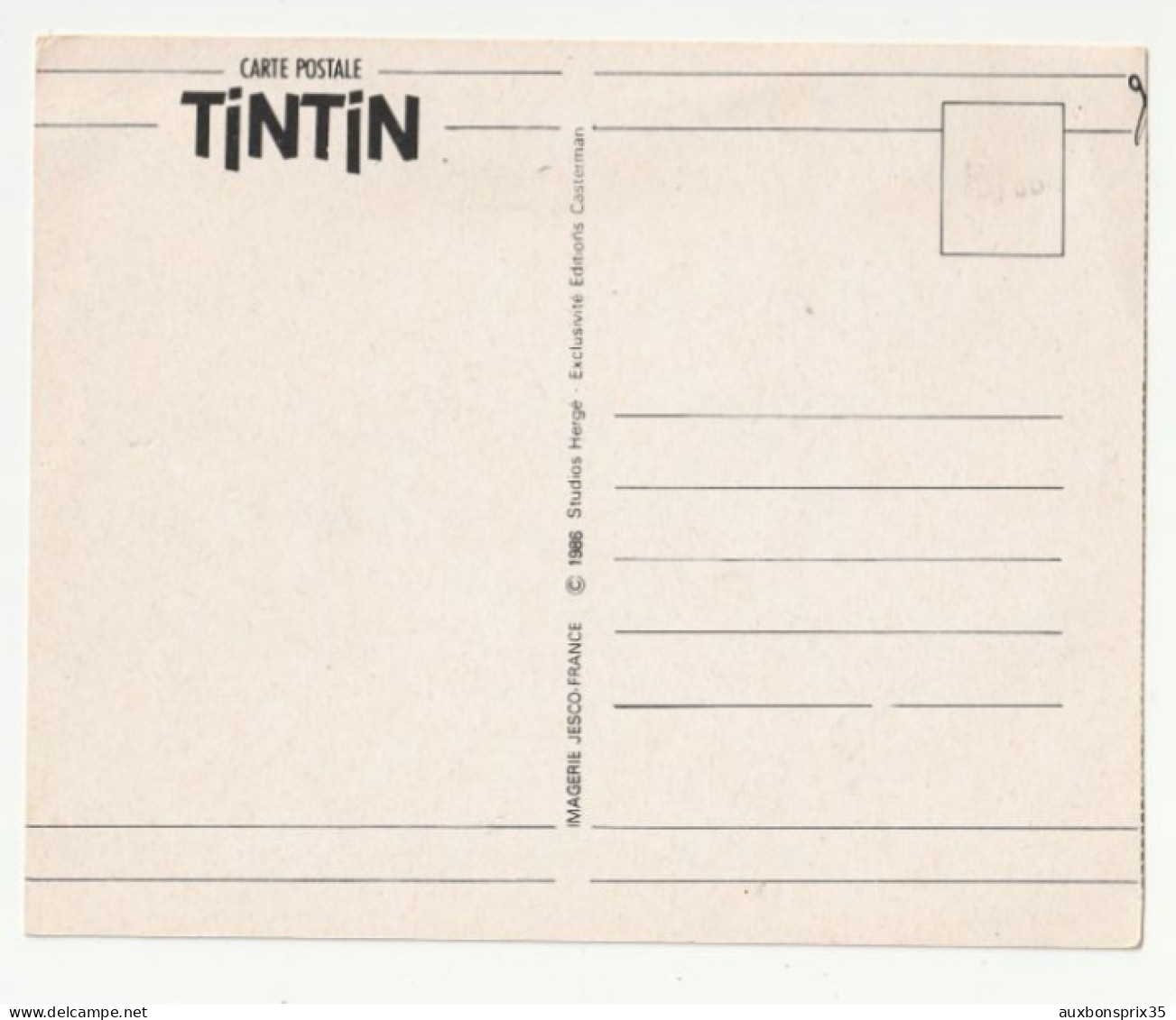 TINTIN - CAPITAINE HADOCK ET MILOU EN IMPESANTEUR - STUDIO HERGE - EDITIONS  CASTERMAN - 1986 - Hergé