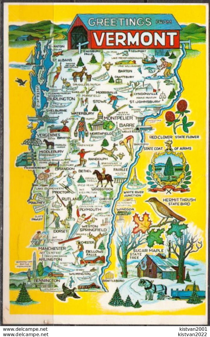 USA Vermont Map - Andere & Zonder Classificatie
