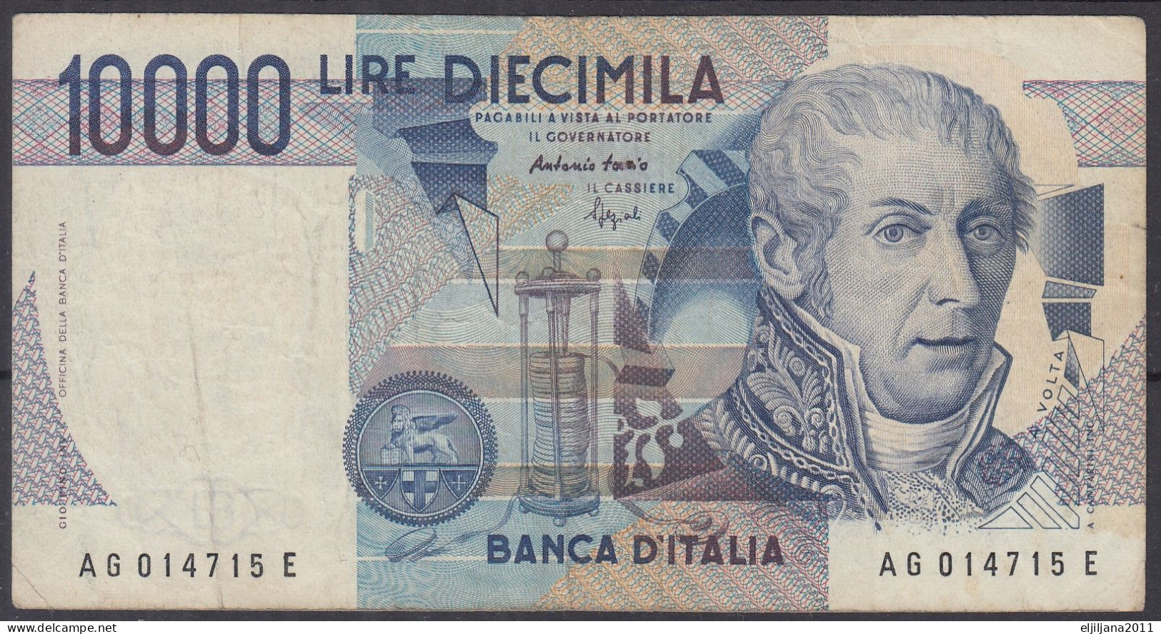 Action !! SALE !! 50 % OFF !!  Italy 1984 ⁕ 10000 Lire / Diecimila ⁕ Used - See Scan - 10.000 Lire