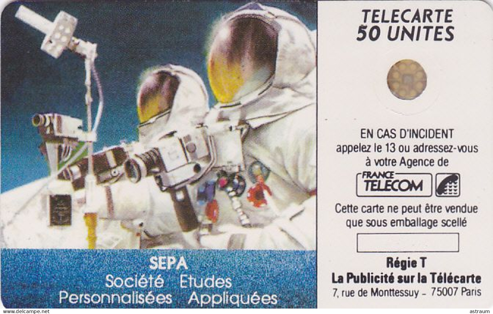 Telecarte Privée D208 NEUVE - CONQUETE SPATIALE - 1000 Ex - Sc5ab - 50 Un - Privadas