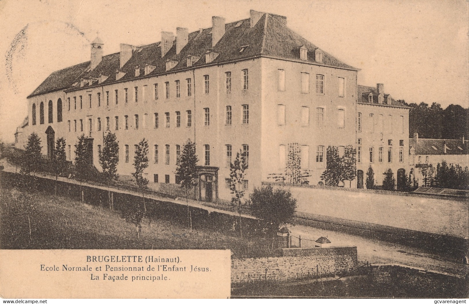 BRUGELETTE  ECOLE NORMALE ET PENSIONNAT DE L'ENFANT JESUS  LA FACADE PRINCIPALE          2 SCANS - Brugelette