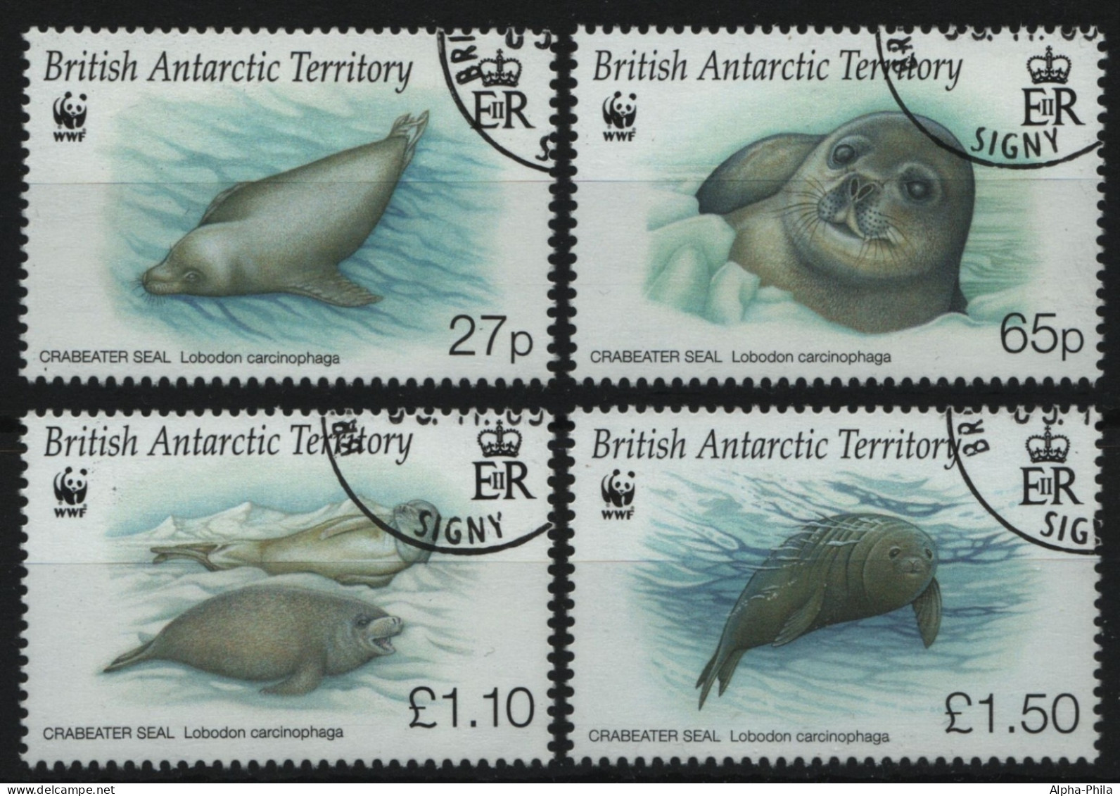 BAT / Brit. Antarktis 2009 - Mi-Nr. 505-508 Gest / Used - Robben / Seals - Usados