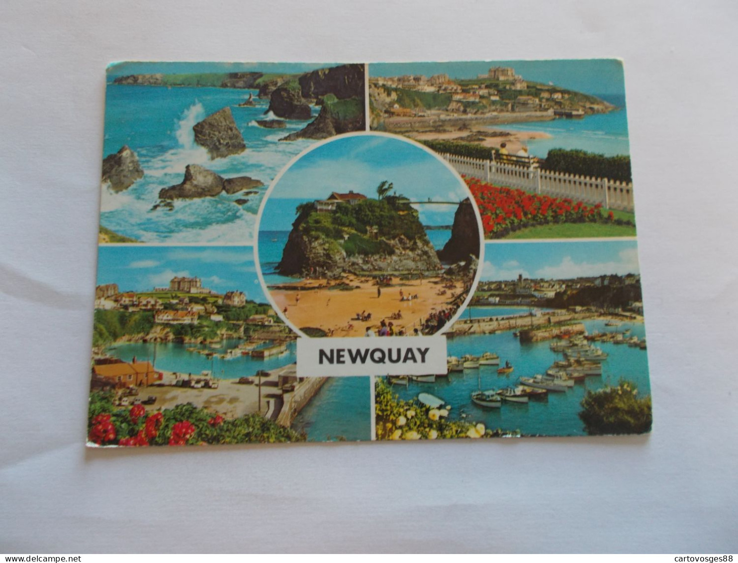 NEWQUAY  ( ENGLAND ANGLETERRE ) MULTIVUES  5 JOLIES VUES DONT ANIMEES  TIMBRE QUEEN - Newquay