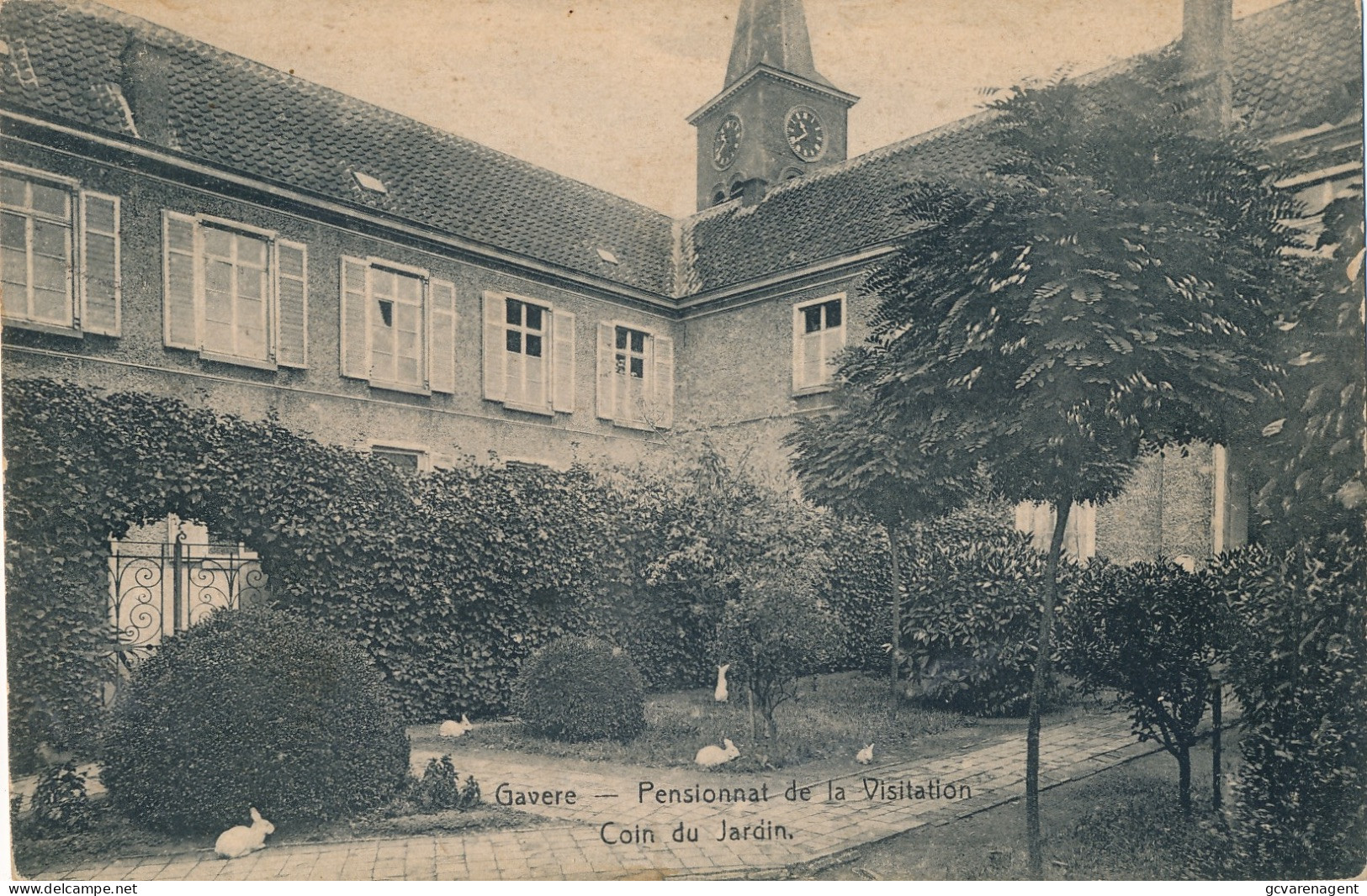 GAVERE  PENSIONNAT DE LA VISITATION    COIN DU JARDIN       2 SCANS - Zemst