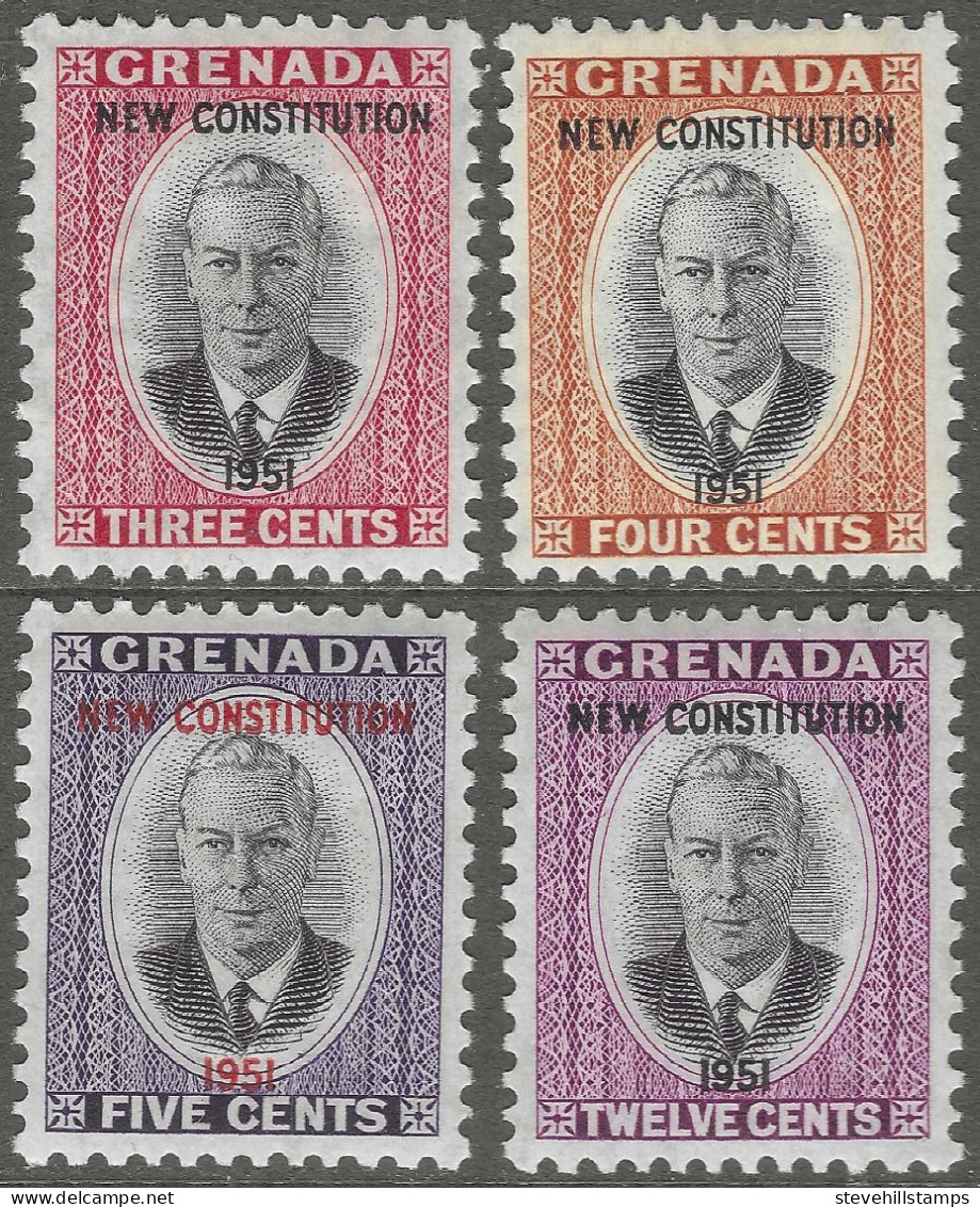 Grenada. 1951 New Constitution. MH Complete Set. SG 187-190 - Grenada (...-1974)