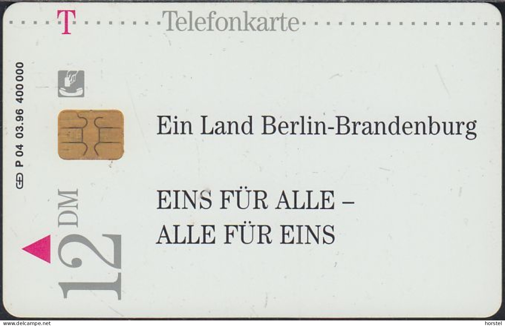 Germany P04/96 Berlin Brandenburg - Eins Für Alle - DD:1601 - P & PD-Series: Schalterkarten Der Dt. Telekom