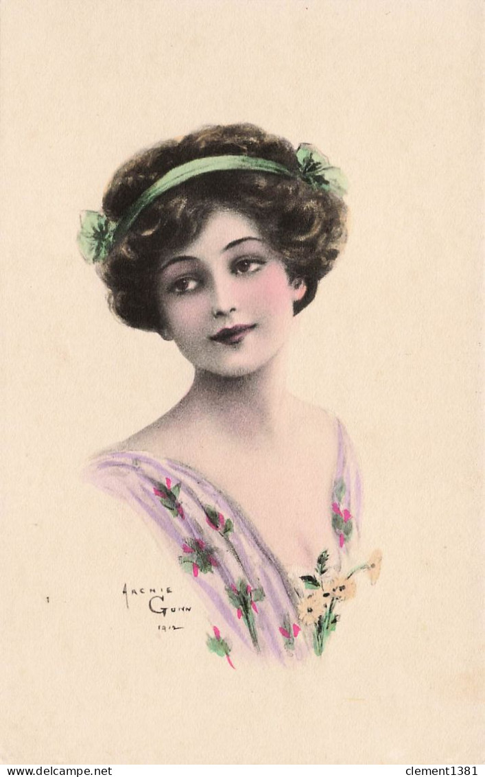 Illustrateur Illustration Archie Gunn 1912 Jeune Femme - Gunn