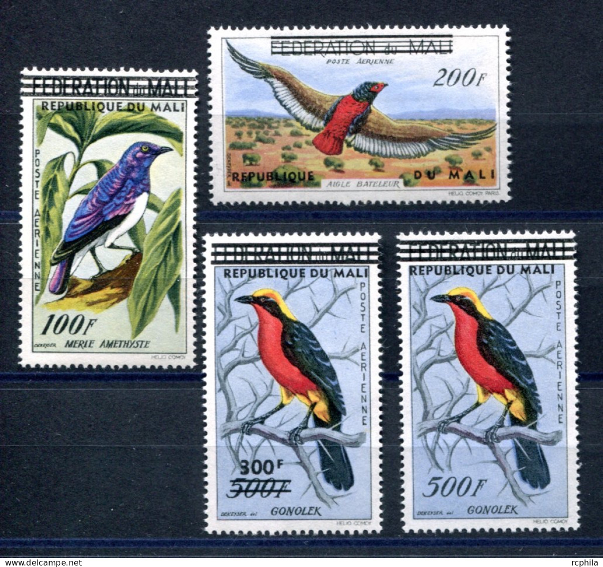 RC 26415 MALI COTE 55€ PA N° 5 / 8 OISEAUX SURCHARGÉS POSTE AÉRIENNE NEUF ** MNH TB - Mali (1959-...)