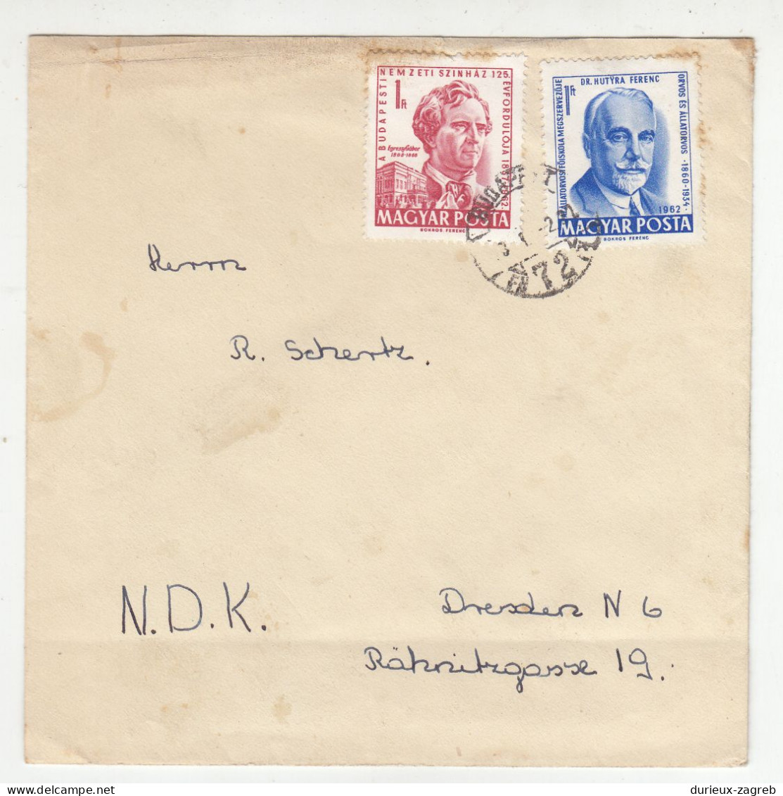 Hungary Letter Cover Posted 196? To Germany DDR B231120 - Brieven En Documenten