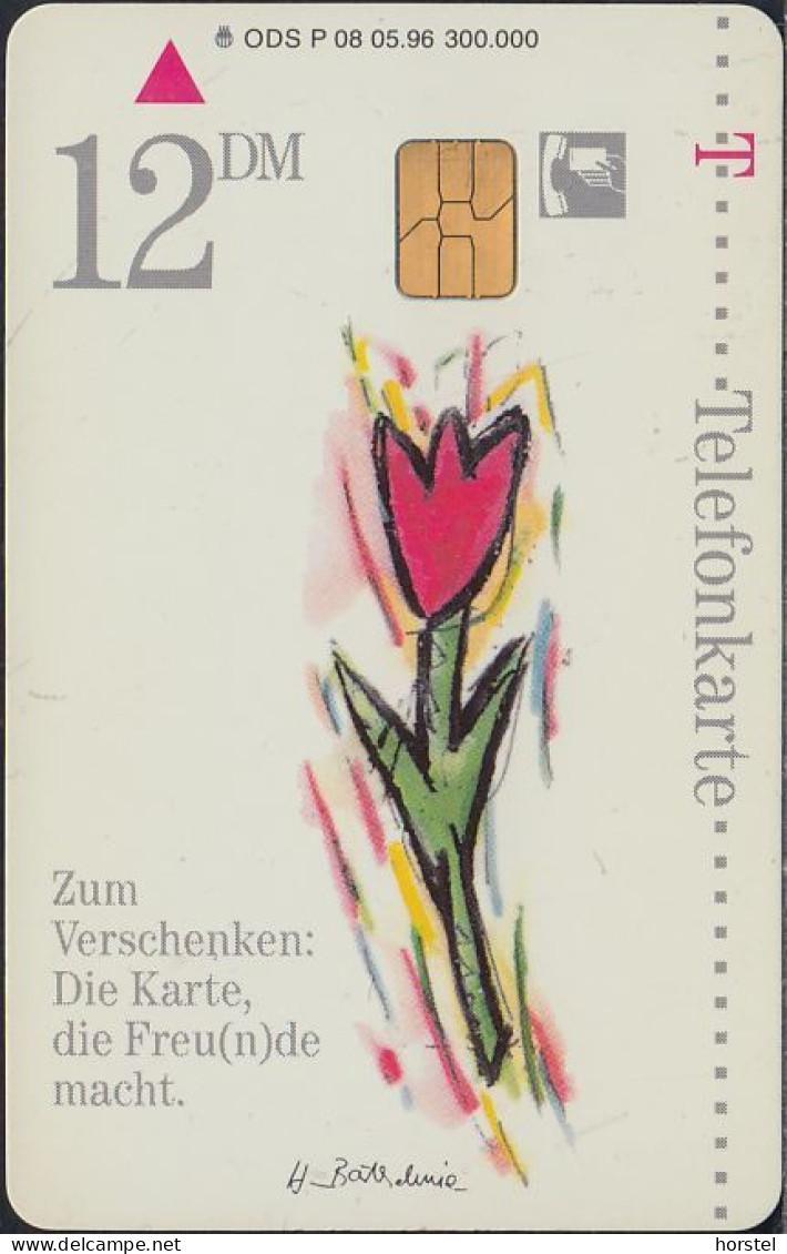 Germany P08/96 Blumen - Tulpen - P & PD-Series: Schalterkarten Der Dt. Telekom